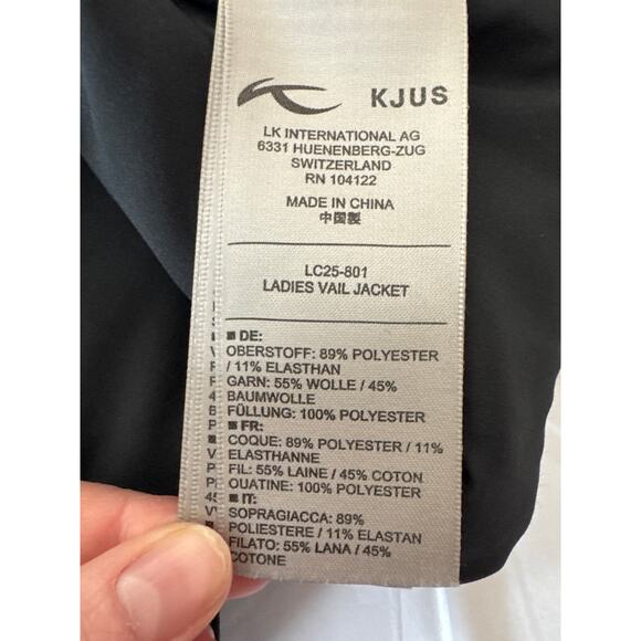 KJUS Mixed Media Cable Knit Zip Up Sweater Jacket 34/ XS  Black Gray - Picture 9 of 10